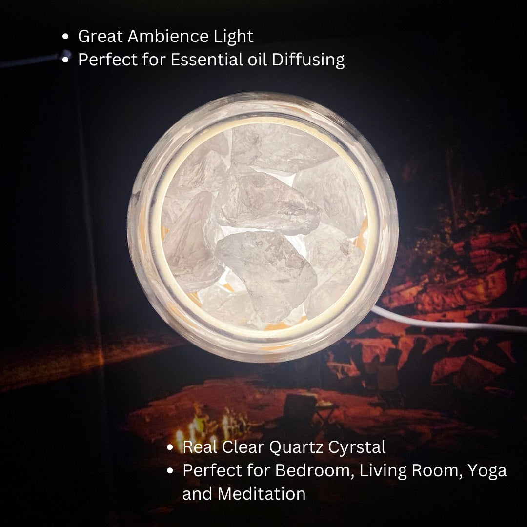 Aurora Crystal Diffuser - Clear Quartz - Appliances > Aroma Diffusers & Humidifiers > Aroma Diffusers