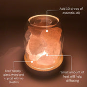 Aurora Crystal Diffuser - Rose Quartz - Appliances > Aroma Diffusers & Humidifiers > Aroma Diffusers