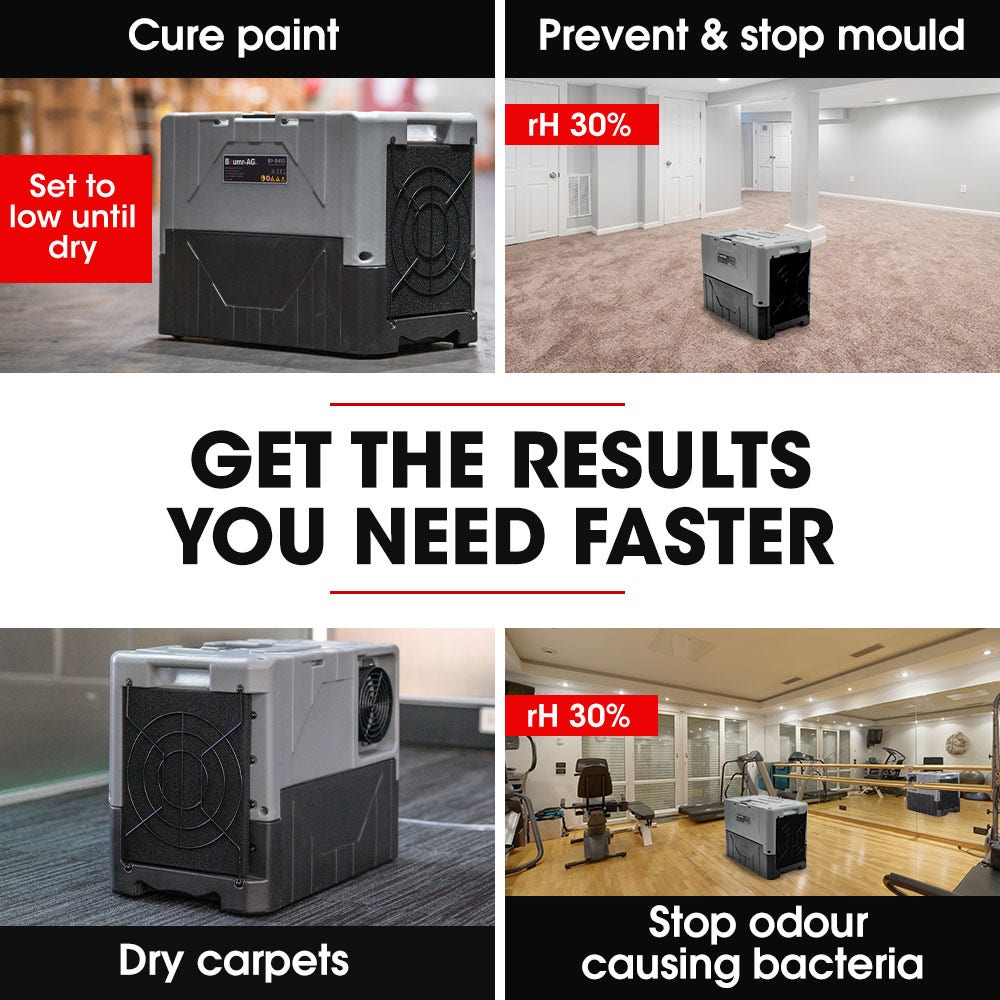 Baumr-AG 50L/day Commercial Air Dehumidifier for Mould Portable Stackable LCD Display Wheels - Appliances > Aroma