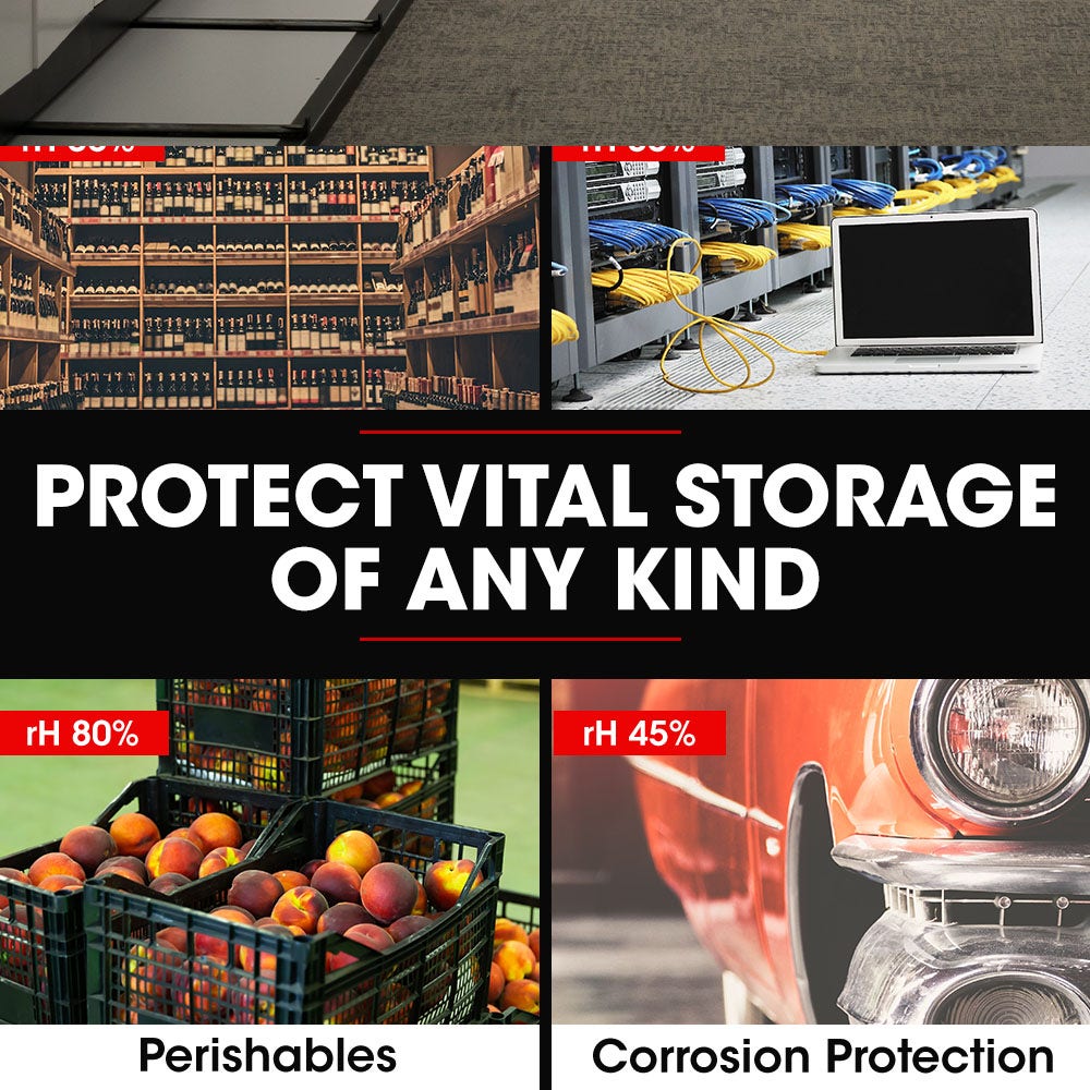 Baumr-AG 50L/day Commercial Air Dehumidifier for Mould Portable Stackable LCD Display Wheels - Appliances > Aroma