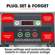 Baumr-AG 50L/day Commercial Air Dehumidifier for Mould Portable Stackable LCD Display Wheels - Appliances > Aroma