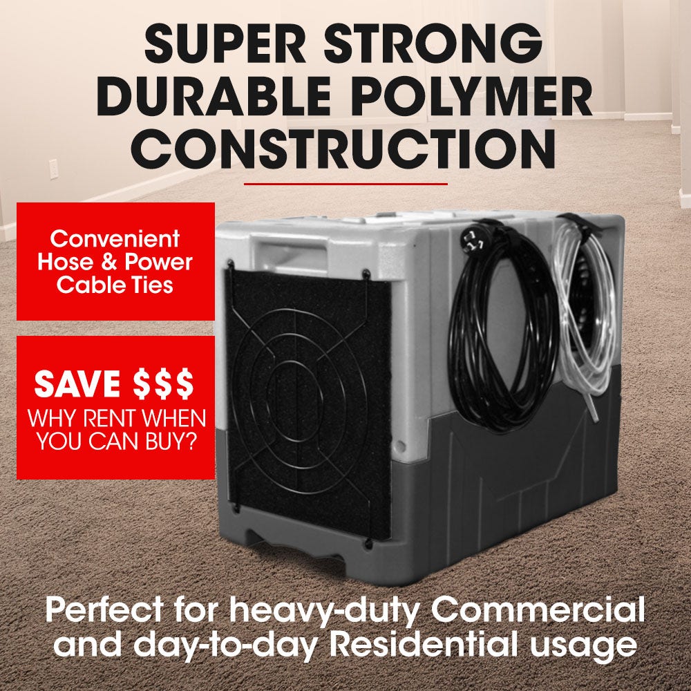 Baumr-AG 50L/day Commercial Air Dehumidifier for Mould Portable Stackable LCD Display Wheels - Appliances > Aroma