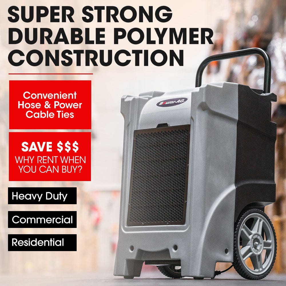 Baumr-AG 90L/day Commercial Air Dehumidifier for Mould Portable Stackable LCD Display Wheels - Appliances > Aroma