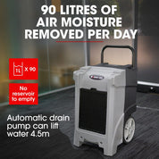 Baumr-AG 90L/day Commercial Air Dehumidifier for Mould Portable Stackable LCD Display Wheels - Appliances > Aroma