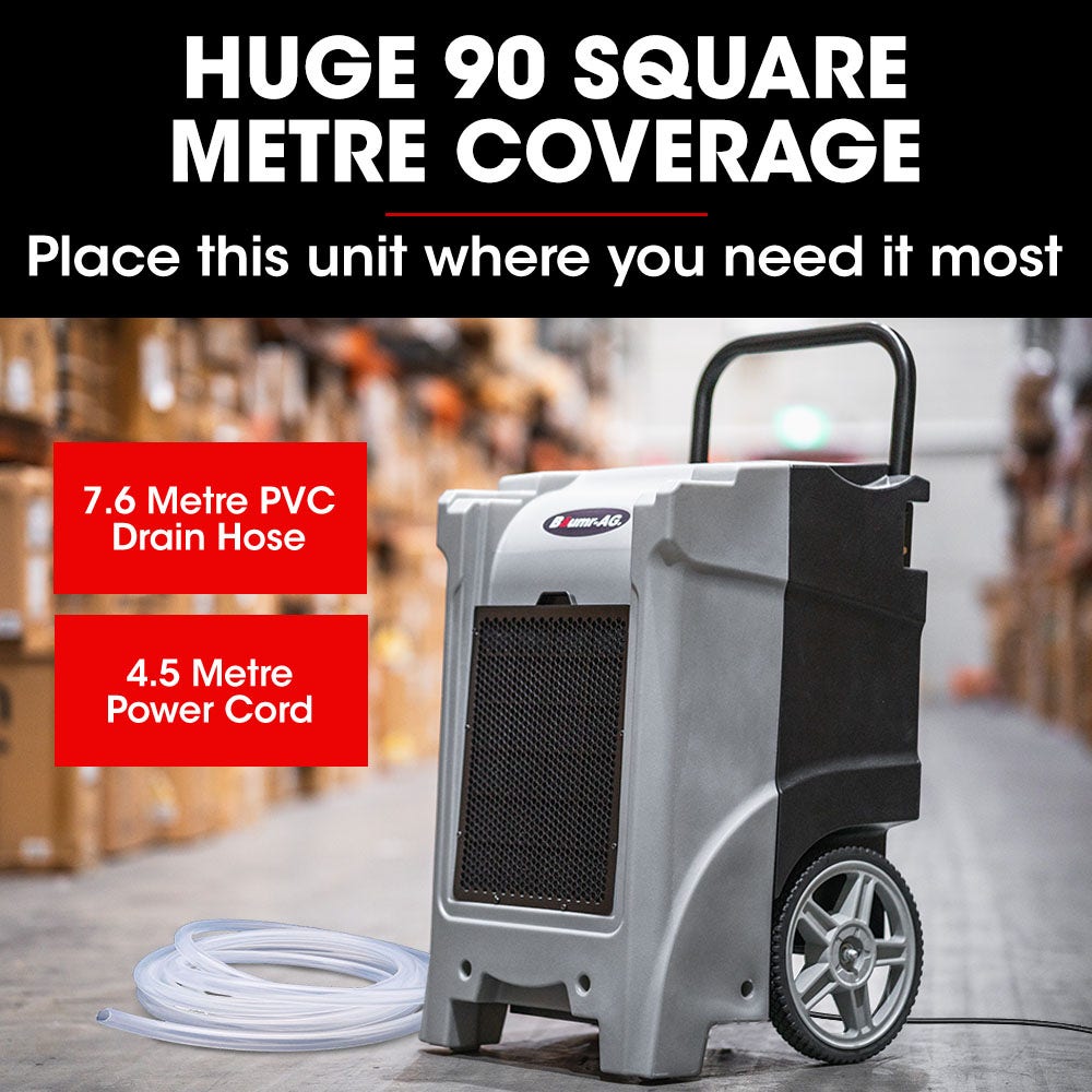 Baumr-AG 90L/day Commercial Air Dehumidifier for Mould Portable Stackable LCD Display Wheels - Appliances > Aroma