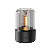 Black Creative Candleligh Aromatherapy Diffuser USB Desktop Ambient Candle Lamp Humidifier