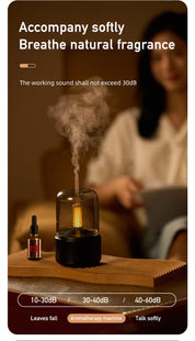 Black Creative Candleligh Premium Aromatherapy Diffuser USB Desktop Ambient Candle Lamp Humidifier