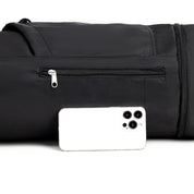 Black Durable Premium Yoga Mat Carry Bag - Multi-Functional Fitness Backpack with Wet Pocket(Mugs are filming props, not included)