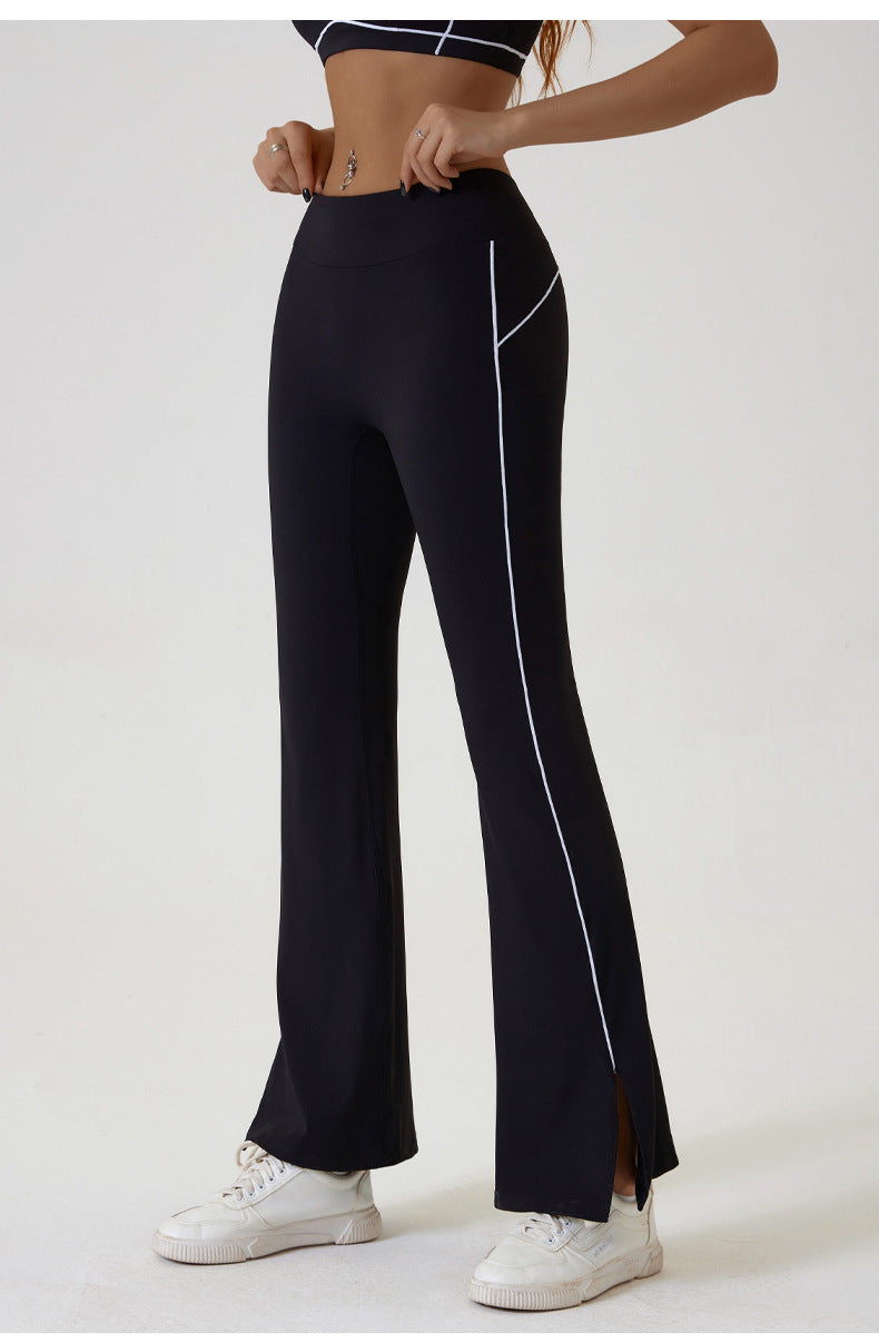 Black Flared Leggings & Sports Bra Set - Breathable & Stretchy Activewear for Yoga Running & Gym Workouts Size S