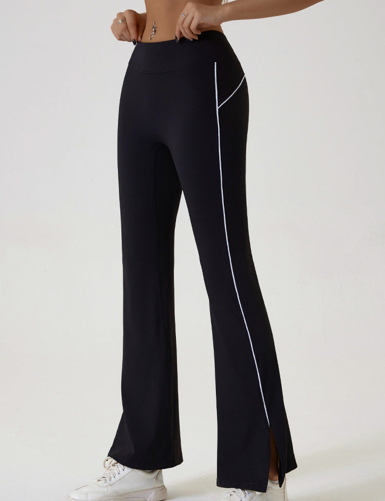 Black Flared Leggings & Sports Bra Set - Breathable & Stretchy Activewear for Yoga Running & Gym Workouts Size M