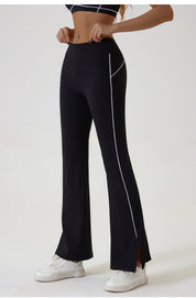 Black Flared Leggings & Sports Bra Set - Breathable & Stretchy Activewear for Yoga Running & Gym Workouts Size M