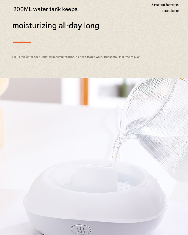 Black Mini USB Premium Aromatherapy Diffuser with Flame Projection - Portable Humidifier for Home and Car Use
