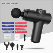 Black Portable Mini Massage Gun for Deep Tissue - Adjustable Impact Neck Therapeutic Massager with Rechargeable Battery
