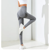 Black Size XL High-Waisted Butt-Lifting Seamless Premium Yoga Leggings for Women - Knitted Fitness Pants