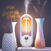 Black Smart Aromatherapy Diffuser - Ultrasonic Mist Air Freshener with LED Light and Wall Mount