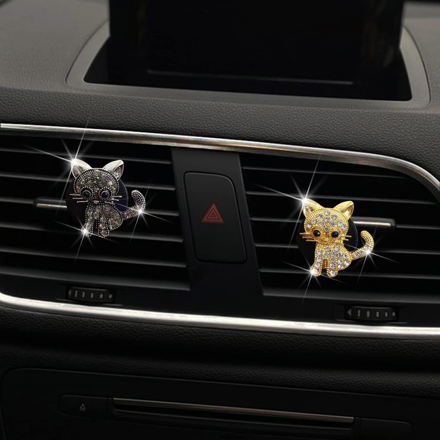 Bling Rhinestone Car Air Vent Clip,Car Air Freshener Vent Clips,Car Air Conditioning Outlet Clip Decorative,Bling Car Accessories Car Interior Decoration Charm,Cute Car Decor