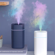 Blue 2-in-1 Ultrasonic Air Ultrasonic Wellness Humidifier with 7-Color LED Night Light - Quiet Desktop Mini Ultrasonic Wellness Humidifier for Home, Office, Bedroom
