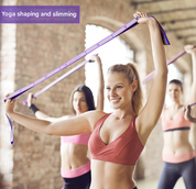 Blue and Purple 9-Loop Premium Yoga Stretch Strap - Numbered Band for Flexibility and Physical Therapy