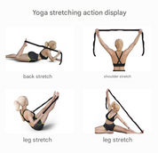 Blue and Purple 9-Loop Premium Yoga Stretch Strap - Numbered Band for Flexibility and Physical Therapy