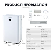 CARSON 3.5kW Portable Climate Control Air Conditioner, with Dehumidifier Mode & Fan Cooler
