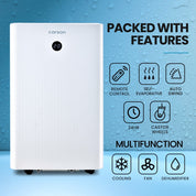 CARSON 3.5kW Portable Climate Control Air Conditioner, with Dehumidifier Mode & Fan Cooler