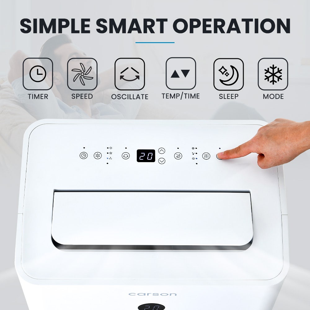 CARSON 3.5kW Portable Climate Control Air Conditioner, with Dehumidifier Mode & Fan Cooler