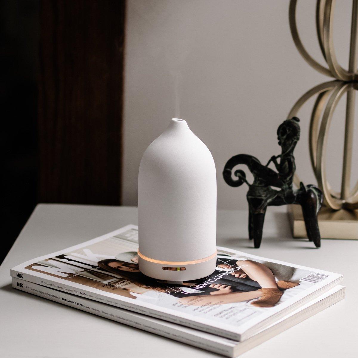 Ceramic Essential Oil Diffuser - Stone Matte Finish - Health & Beauty > Skincare > Facial Lotions & Moisturisers