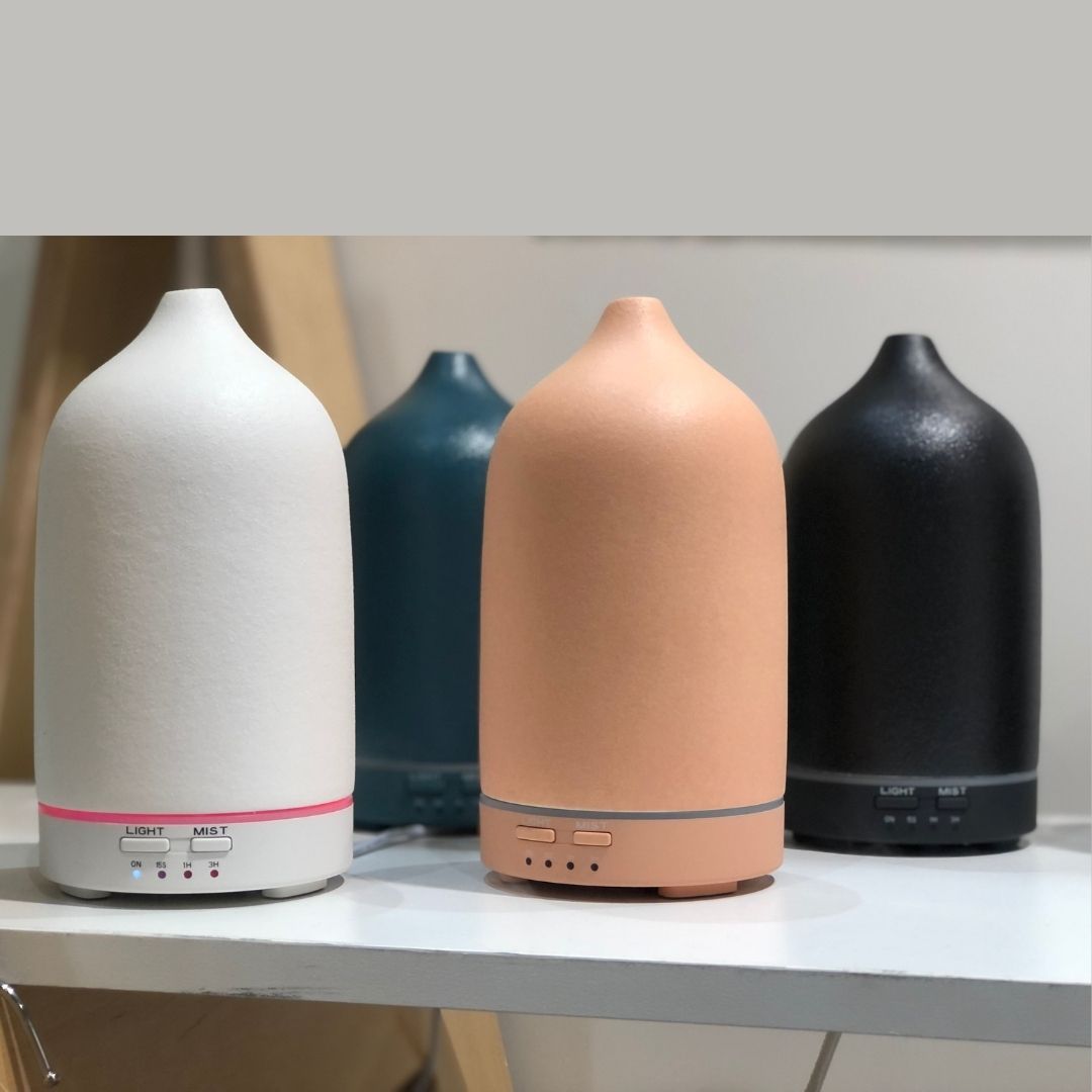Ceramic Essential Oil Diffuser - Stone Matte Finish - Health & Beauty > Skincare > Facial Lotions & Moisturisers