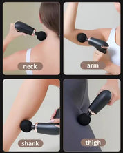 Classic White Massage Gun - 6-Speed Deep Tissue Therapeutic Massager with 4 Professional Massage Heads