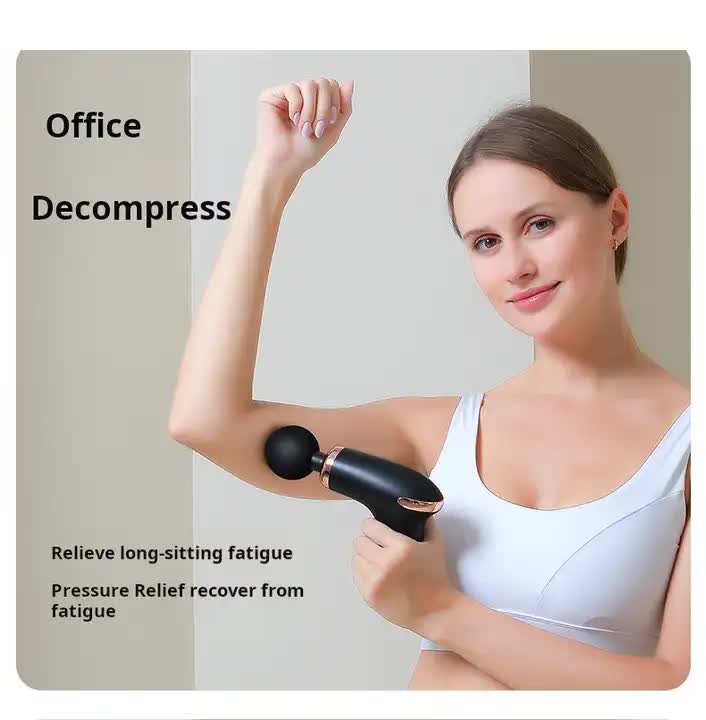 Classic White Massage Gun - 6-Speed Deep Tissue Therapeutic Massager with 4 Professional Massage Heads