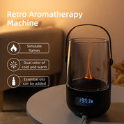 Creative Retro Flame Essential Oil Diffuser - Portable Humidifier for Office Bedroom & Camping - Appliances > Aroma