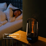 Creative Retro Flame Essential Oil Diffuser - Portable Humidifier for Office Bedroom & Camping - Appliances > Aroma