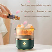 Crystal Humidifier with LED Light - Premium Aromatherapy Diffuser for Home Relaxation(black)