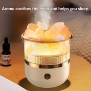 Crystal Humidifier with LED Light - Premium Aromatherapy Diffuser for Home Relaxation(white)