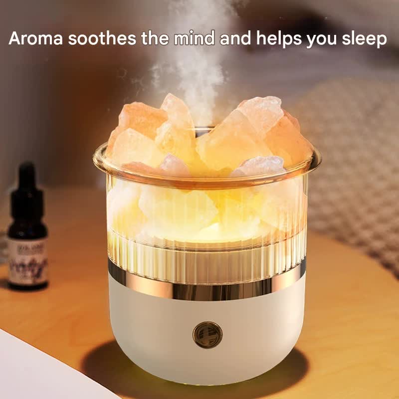 Crystal Humidifier with LED Light - Premium Aromatherapy Diffuser for Home Relaxation(white)