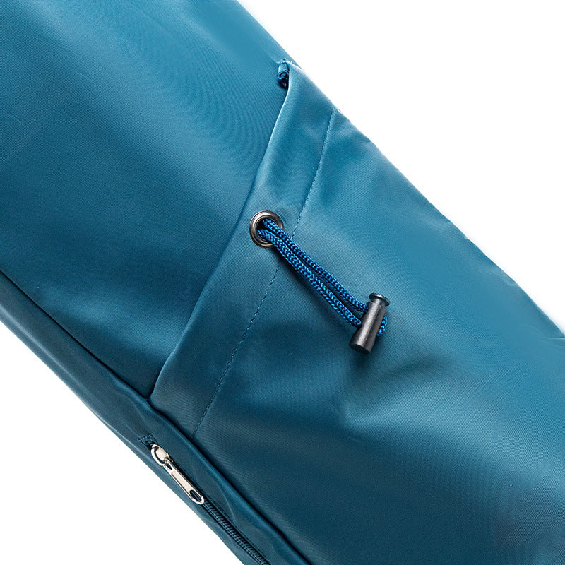 Dark Blue Durable Premium Yoga Mat Carry Bag - Multi-Functional Fitness Backpack with Wet Pocket(Mugs are filming props, not included)