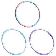 Detachable Weighted Hula Hoop Fitness Equipment for Home Exercise Use - Blue Pink