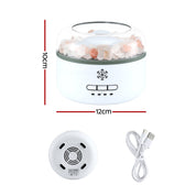 Devanti 150ml Salt Lamp Aroma Diffuser Ultrasonic Humidifier Purifier 7 LED Colors