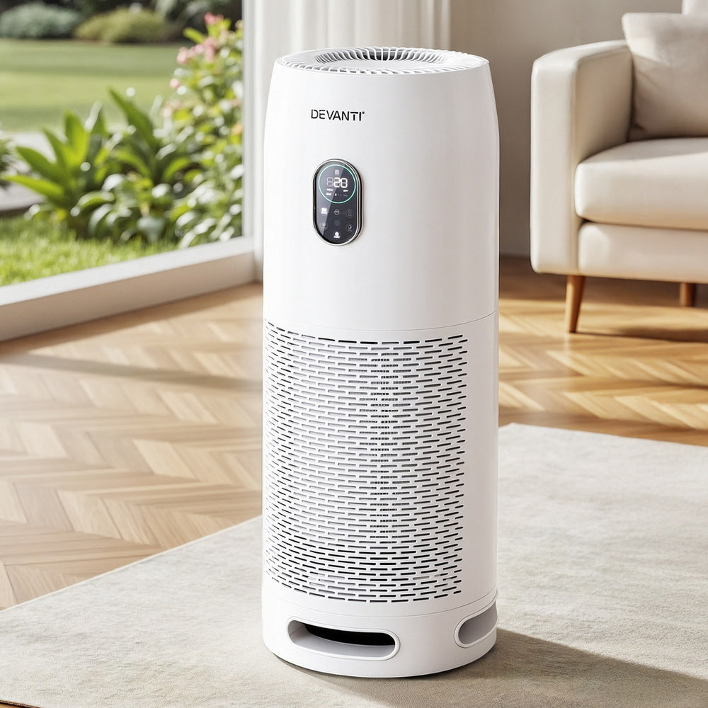 Devanti Air Purifier 4-Layer HEPA Filter White - Appliances > Aroma Diffusers & Humidifiers > Purifiers