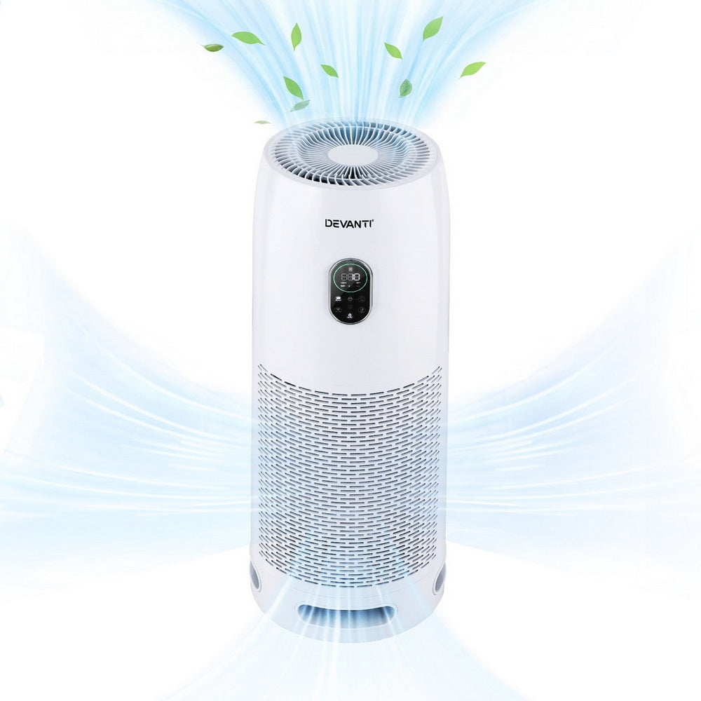 Devanti Air Purifier 4-Layer HEPA Filter White - Appliances > Aroma Diffusers & Humidifiers > Purifiers