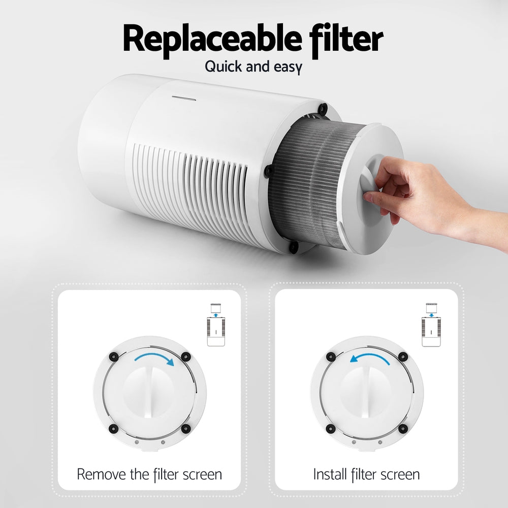 Devanti Air Purifier HEPA Filter Home Purifiers Dust Sensor PM2.5 Remover - Appliances > Aroma Diffusers & Humidifiers