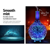 Devanti Aroma Diffuser Aromatherapy 3D Glass 100ml - Appliances > Aroma Diffusers & Humidifiers > Aroma Diffusers