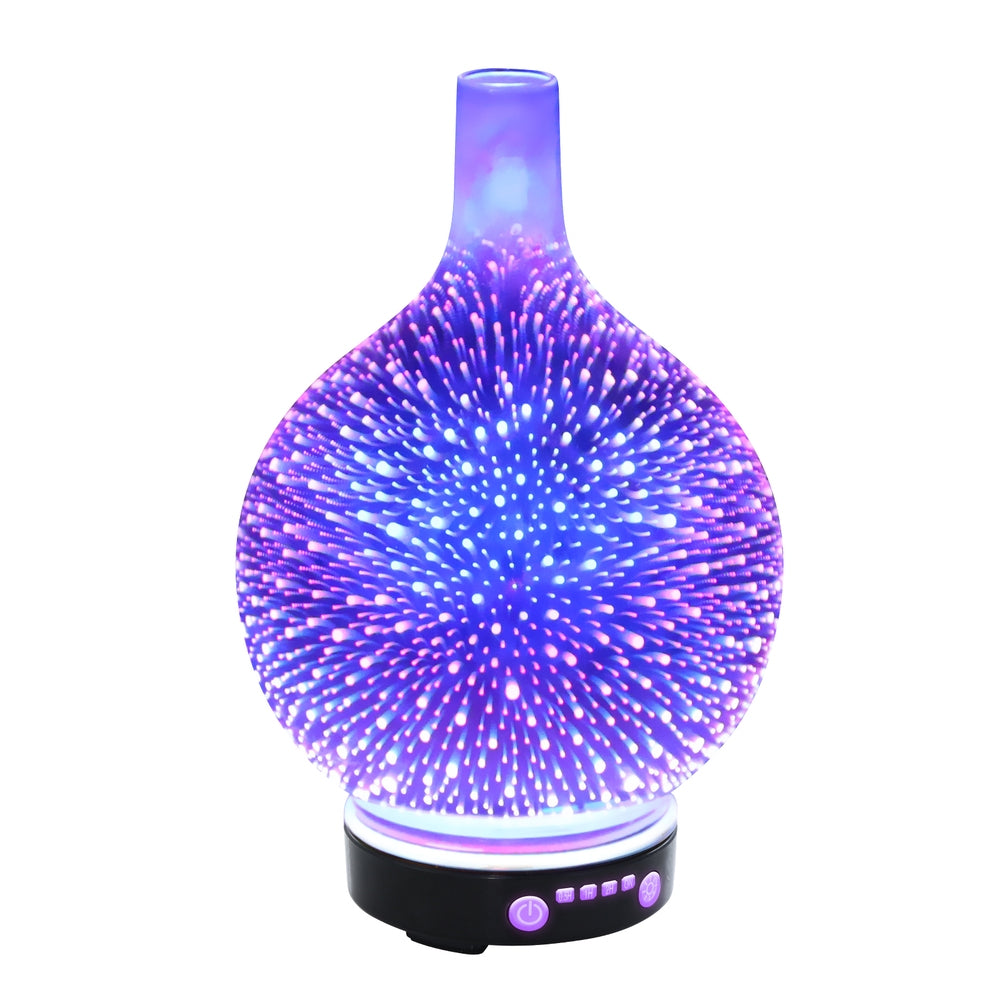 Devanti Aroma Diffuser Aromatherapy 3D Glass 100ml - Appliances > Aroma Diffusers & Humidifiers > Aroma Diffusers