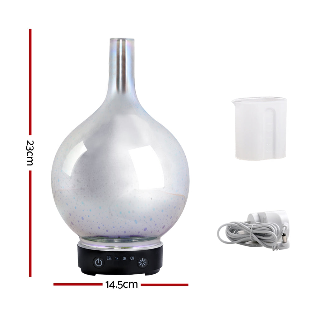 Devanti Aroma Diffuser Aromatherapy 3D Glass 100ml - Appliances > Aroma Diffusers & Humidifiers > Aroma Diffusers