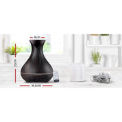 Devanti Aroma Diffuser Aromatherapy Dark Wood 400ml - Appliances > Aroma Diffusers & Humidifiers > Aroma Diffusers