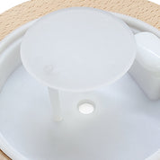 White ceramic vessel sink with circular design in Devanti Ultrasonic Aroma Diffuser