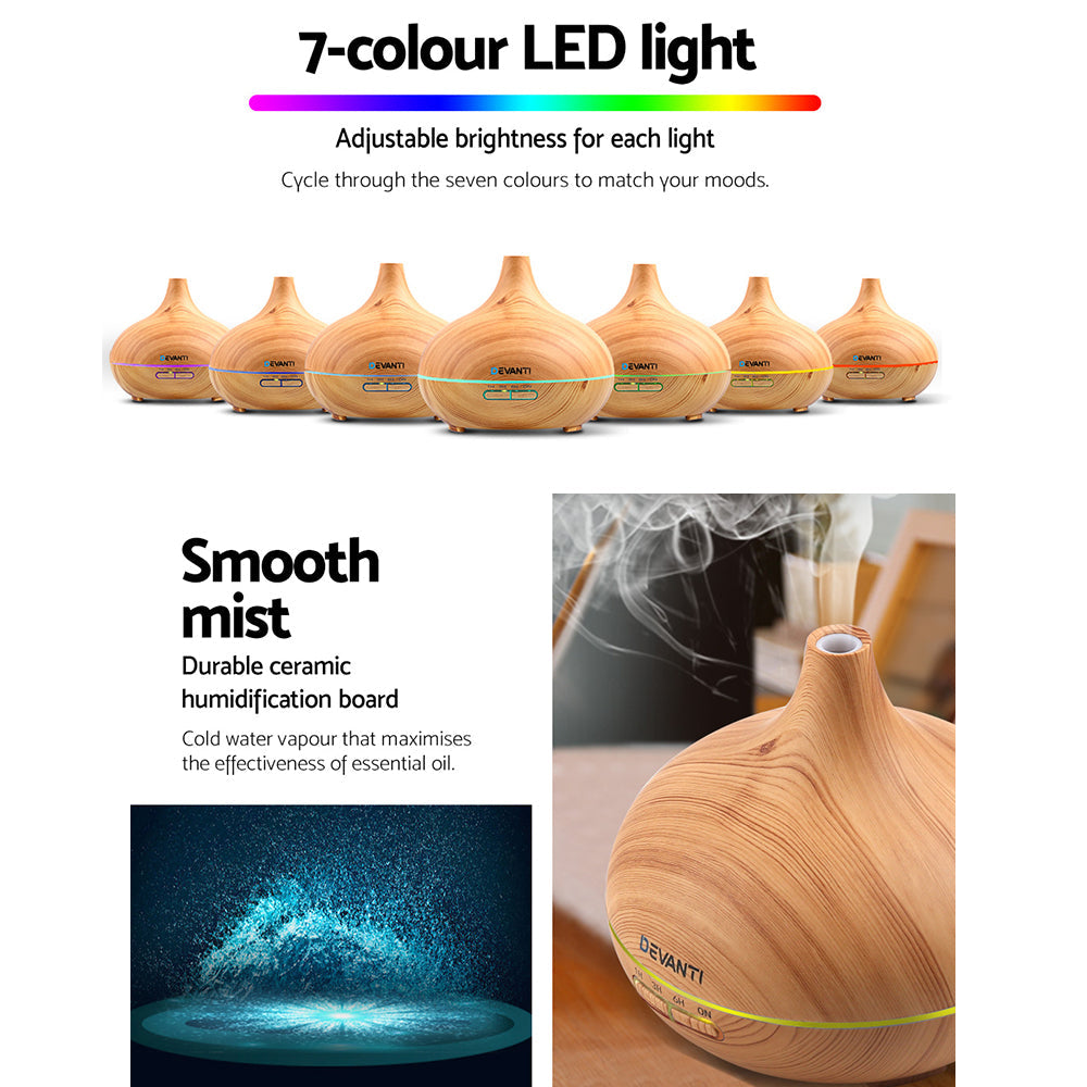 Devanti Aroma Diffuser Aromatherapy Humidifier 300ml - Appliances > Aroma Diffusers & Humidifiers > Aroma Diffusers