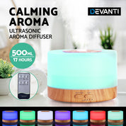 Devanti Aroma Diffuser Aromatherapy Light Wood 500ml - Appliances > Aroma Diffusers & Humidifiers > Aroma Diffusers