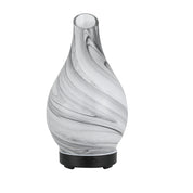 Marble-patterned glass diffuser with black base, Devanti Ultrasonic Aroma Diffuser