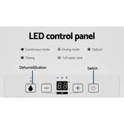 Devanti Dehumidifier 12L Air Purifier White - Appliances > Aroma Diffusers & Humidifiers > Dehumidifiers